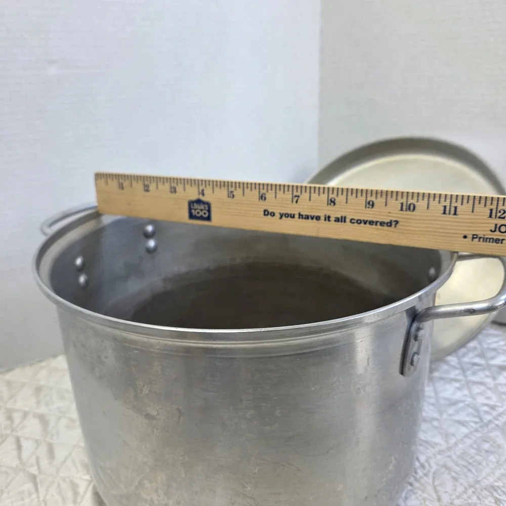 Vintage Enterprise Aluminum 16 Gauge Cook Pot With Handles And Lid Made In USA